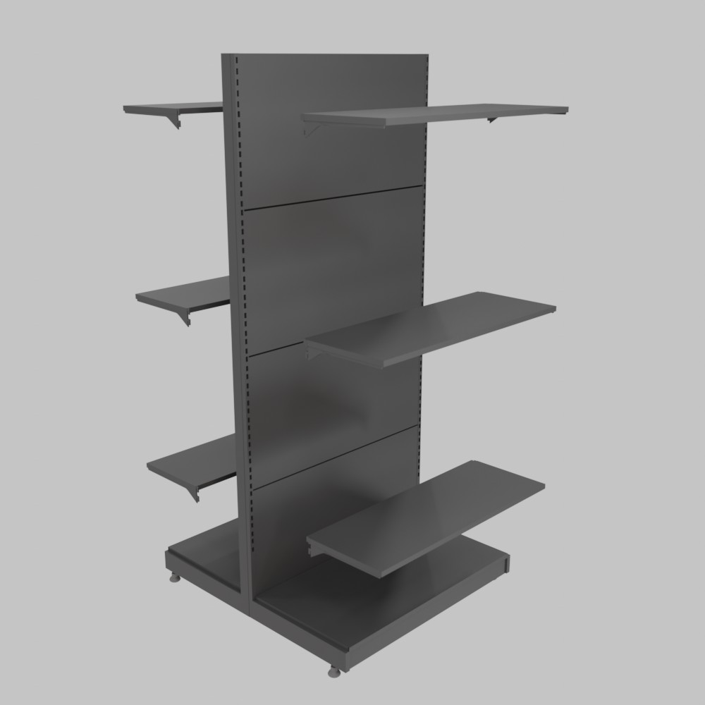 Double-sided shelving unit with 3 shelves - Image 2