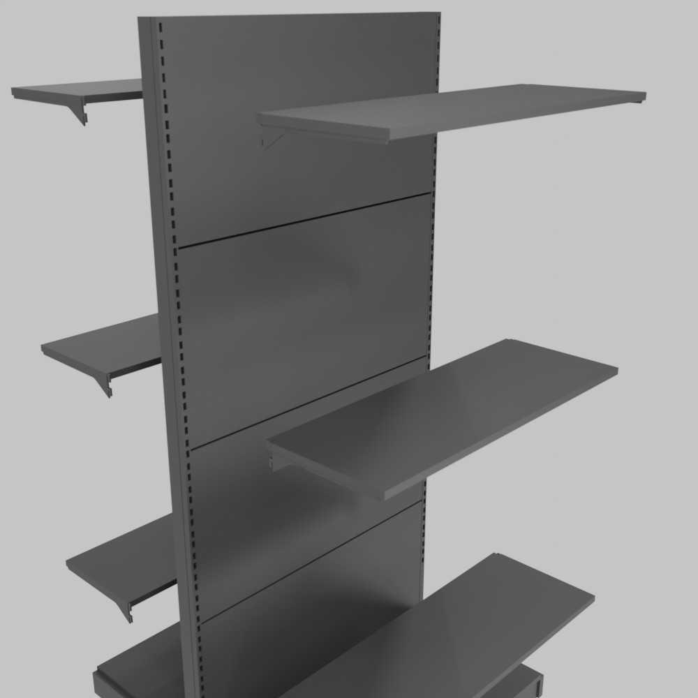 Double-sided shelving unit with 3 shelves - Image 3