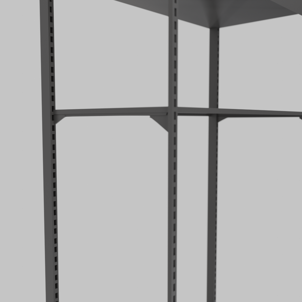 Reinforced Shelving Unit Without Back Panel with 2 Shelves - Image 2