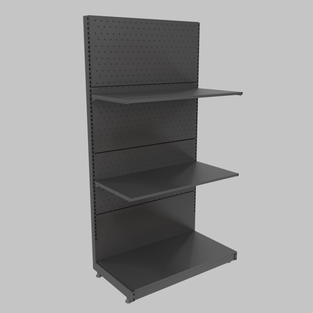 Perforated Shelving Unit with 2 Shelves