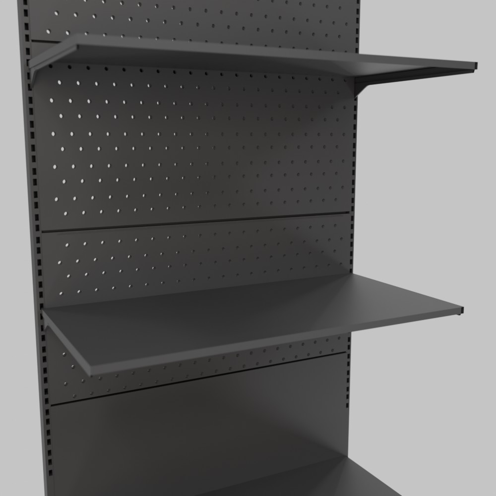 Perforated Shelving Unit with 2 Shelves - Image 3