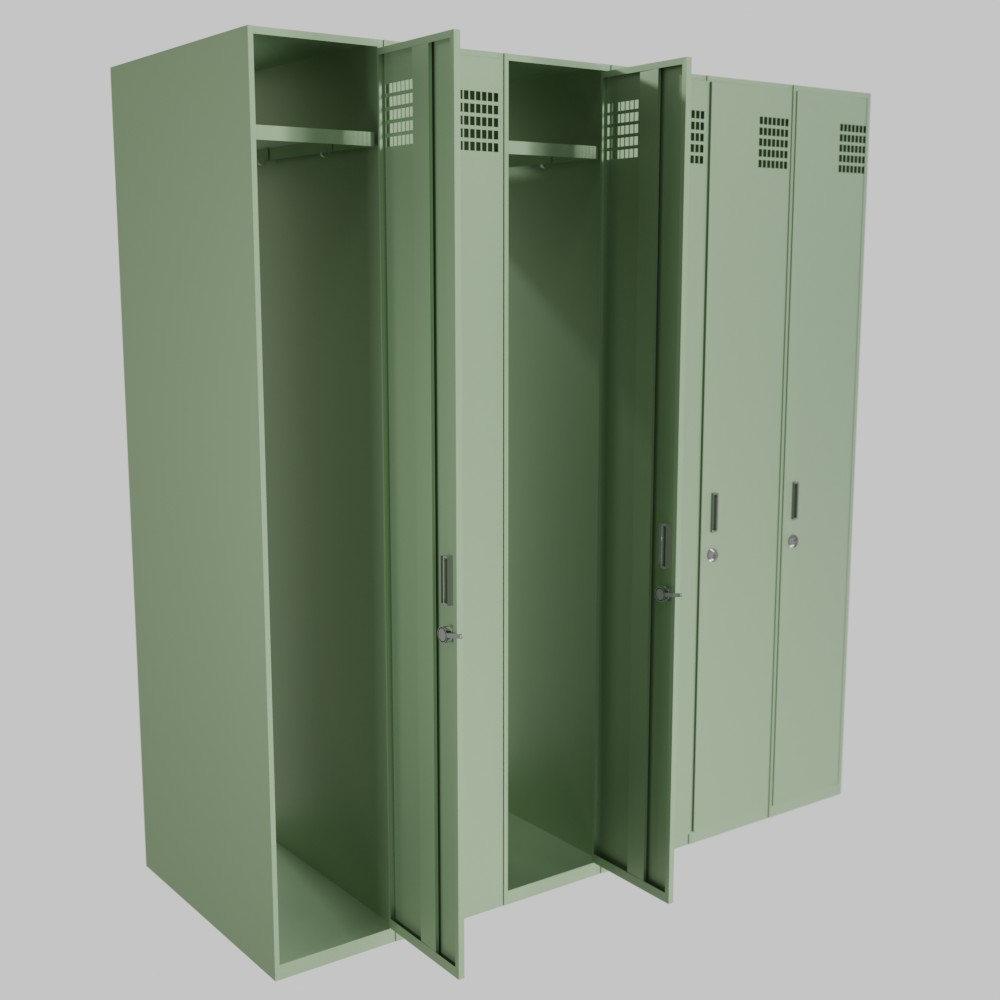 Metal cabinet 1×6 with shelves — for staff and office use - Image 2