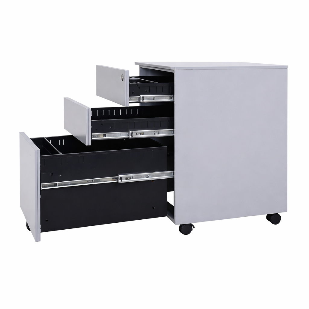 Mobile office pedestal for documents made of steel by AV4