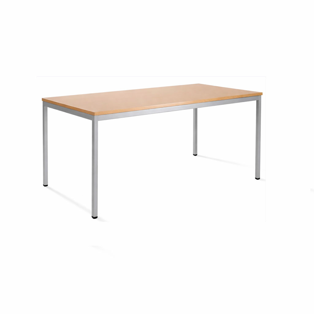 Industrial work table with scratch-resistant laminated top and metal frame AV4