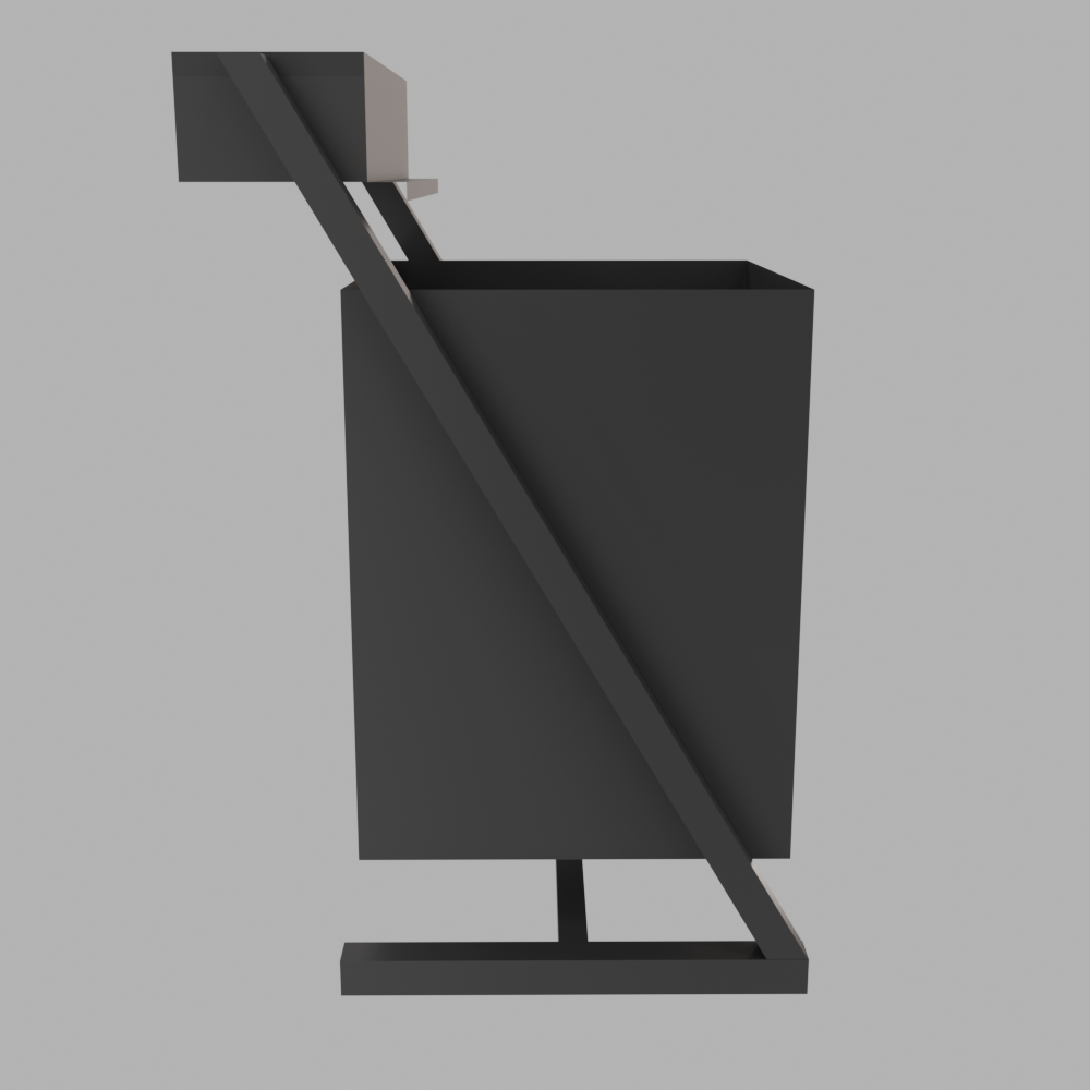 Modern Steel Waste Bin for Urban and Commercial Areas - Image 3
