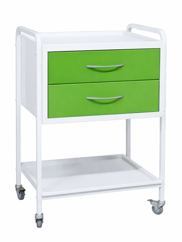 Medical manipulation table SM-2 with two drawers hospital trolley on wheels