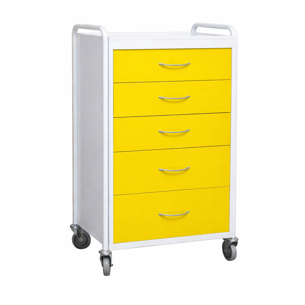 Medical manipulation cabinet SM-5 with five drawers hospital trolley on wheels