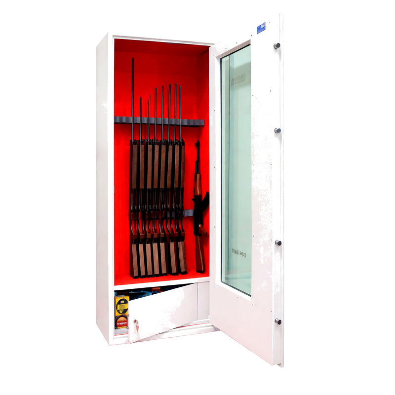 Gun storage cabinet for rifles AV4 R16 metal firearm locker