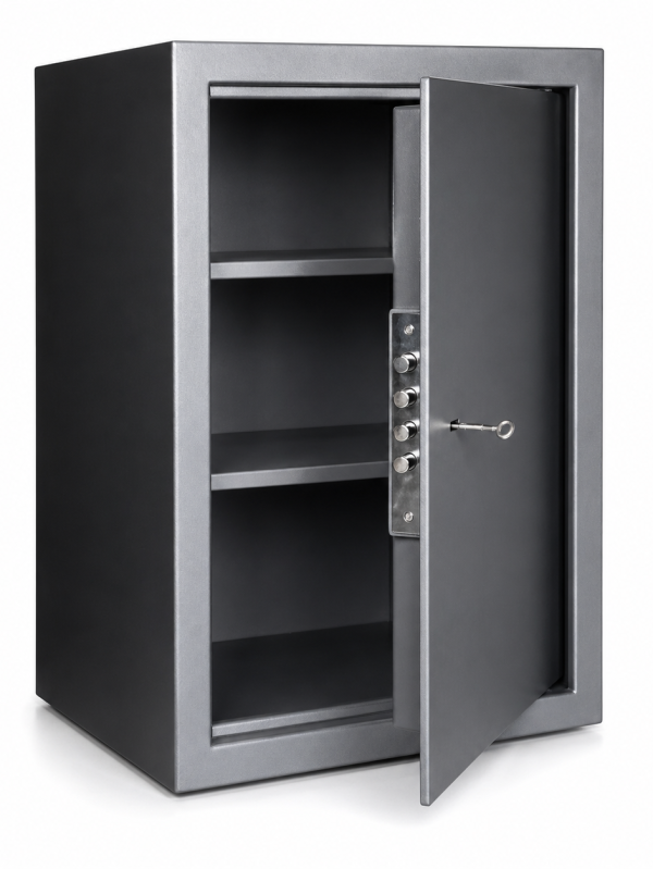 AV4 metal office safe with shelves and internal lockable compartment steel safe
