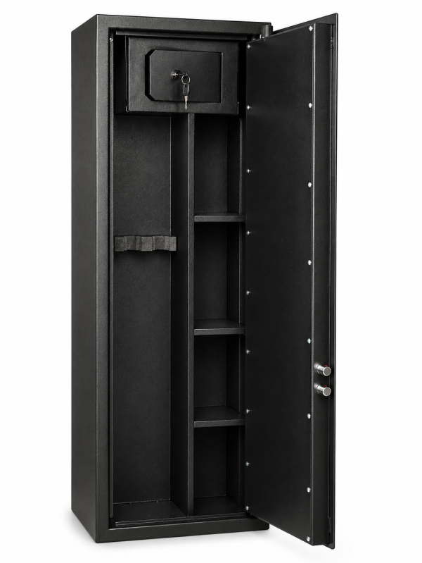 AV4 premium gun safe with inner lock box shelves and rifle holders metal cabinet