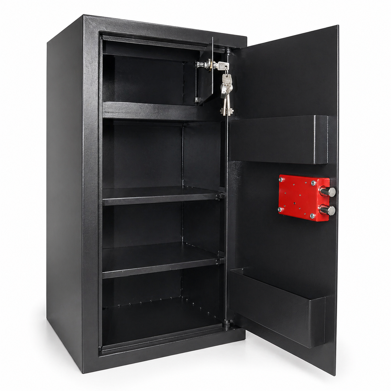 AV4 reinforced metal safe with shelves and inner lock box steel office safe