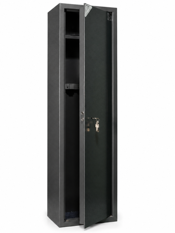 AV4 slim vertical gun safe cabinet narrow metal rifle storage with lock
