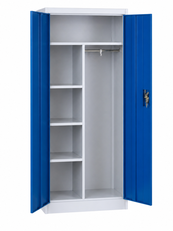 AV4 metal locker wardrobe with shelves and hanging rail steel cabinet