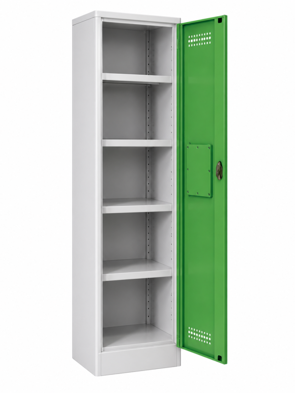 AV4 slim ventilated metal storage cabinet with shelves narrow industrial cabinet