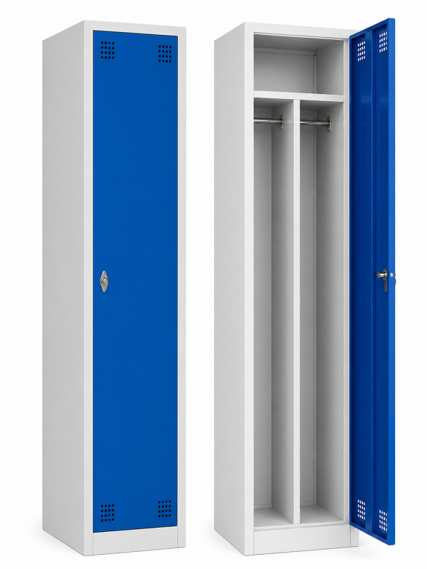 AV4 double compartment metal locker wardrobe with hanging rails steel cabinet